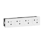 MOSAIC GN 4X2P+Z PODŁĄCZENIE PRZEZ ZACISKI AUTOMATYCZNE-8 MODUŁÓW BIAŁE 16A-250V, Legrand