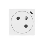 MOSAIC - Gniazdo 2P+Z 16 A - 250 V - przekręcone pod kątem 45º - automatycze zaciski sprężynowe - Biały antybakteryjne, Legrand