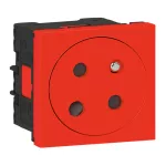 MOSAIC - Gniazdo 2P + Z pojedyncze Link płaskie kątowe 45 stopni 16 A - 250 V~ z blokadą - zaciski automatyczne, Legrand