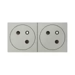 MOSAIC GN 2X2P+Z PODŁĄCZENIE PRZEZ ZACISKI AUTOMATYCZNE - 4 MOD ALUMINIUM 16A-250V~, Legrand