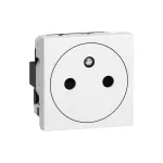 MOSAIC GNIAZDO 2P+Z PODŁĄCZENIE PRZEZ ZACISKI AUTOMATYCZNE-2 MOD BIAŁE 16A-250V, Legrand