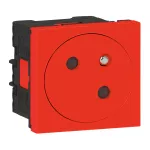 MOSAIC GN 2P+Z PODŁĄCZENIE PRZEZ ZACISKI AUTOMATYCZNE-2 MODUŁY CZERWONE 16A-250V~, Legrand