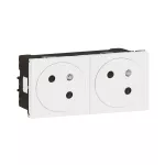 MOSAIC GN 2X2P+Z PODŁĄCZ PRZEZ ZACISKI AUTOMATYCZNE-4 MODUŁY BIAŁE 16A-250V~, Legrand