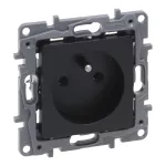 NILOE SELECTION - GNIAZDO 2P+Z 16 A - 250 V~ (BEZ PRZESŁONY, ZACISKI ŚRUBOWE) ANTRACYT, Legrand