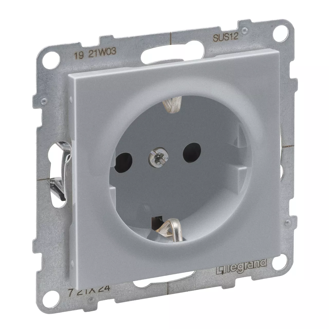 SUNO - Gnizado SCHUKO zasilające z przesłoną 2P+Z - 16 A - 250 V~ - zaciski śrubowe, Aluminium, Legrand