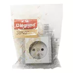 SUNO - Gniazdo 2P+Z - 16 A - 250 V~ - zaciski śrubowe, Aluminium, Legrand