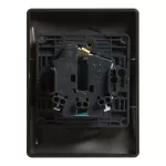 VALENA LIFE GNIAZDO 2X2P+Z TYPU MONOBLOK Z PRZESŁONĄ CZARNE 16 A – 250 V~