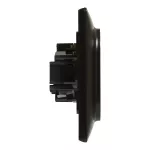 VALENA LIFE GNIAZDO 2X2P+Z TYPU MONOBLOK Z PRZESŁONĄ CZARNE 16 A – 250 V~