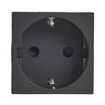 MOSAIC - GNIAZDO 2P+Z SCHUKO ZACISKI AUTO 16 A - 250 V~ ANTYBAKTERYJNE ANTRACYT, Legrand