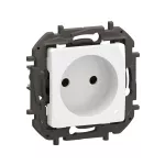 NOWE NILOE - GNIAZDO SCHUKO 2P Z PRZESŁONĄ, ZACISKI ŚRUBOWE 16A -250V~ BIAŁE