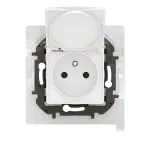 NOWE NILOE - GN 2P+Z Z PRZESŁONĄ IP44 ZACISKI AUTOMATYCZNE 16A-250V~ BIAŁE