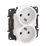 NOWE NILOE - GN. 2X2P+Z, BP DO RAMEK WIELOKROTNYCH, ZAC. ŚR 16A - 250 V~ BIAŁE