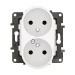 NOWE NILOE - GN. 2X2P+Z ZP, DO RAMEK WIELOKROTNYCH, ZAC. ŚR 16A - 250 V~ BIAŁE