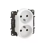 NOWE NILOE - GN. 2X2P+Z ZP, DO RAMEK WIELOKROTNYCH, ZAC. ŚR 16A - 250 V~ BIAŁE