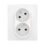 NOWE NILOE - GN 2X2P+Z CZESKIE BEZ PRZEESŁONY ZACISKI ŚRUBOWE 16A-250V~ BIAŁE