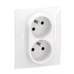 NOWE NILOE - GN 2X2P+Z CZESKIE BEZ PRZEESŁONY ZACISKI ŚRUBOWE 16A-250V~ BIAŁE