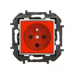 NOWE NILOE - GN 2P+Z Z BLOKADĄ Z PRZESŁONĄ ZACISKI ŚRUBOWE 16A - 250V~ CZERWONE