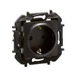 NOWE NILOE - GNIAZDO SCHUKO 2P+Z Z PRZESŁONĄ ZACISKI ŚRUBOWE 16A - 250V~ CZARNE