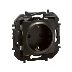 NOWE NILOE - GN SCHUKO 2P+Z PRZESŁONA ZACISKI AUTOMATYCZNE 16A - 250V~ CZARNE