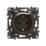 NOWE NILOE - GNIAZDO SCHUKO 2P+Z Z USB C Z PRZESŁONĄ ZACISKI AUTO CZARNE