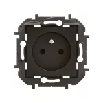 NOWE NILOE - GNIAZDO 2P+Z Z PRZESŁONĄ, ZACISKI ŚRUBOWE 16 A - 250 V~ CZARNE