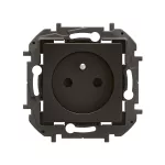 NOWE NILOE - GNIAZDO 2P+Z Z PRZESŁONĄ, ZACISKI AUTOMATYCZNE 16A - 250V~ CZARNE