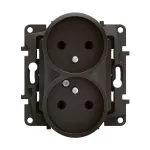 NOWE NILOE - GN. 2X2P+Z, BP DO RAMEK WIELOKROTNYCH, ZAC. ŚR 16A - 250 V~ CZARNE