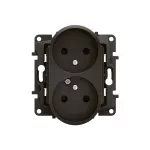 NOWE NILOE - GN. 2X2P+Z ZP, DO RAMEK WIELOKROTNYCH, ZAC. ŚR 16A - 250 V~ CZARNE