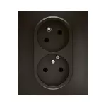 NOWE NILOE - GN 2X2P+Z CZESKIEBEZ PRZEESŁONY ZACISKI ŚRUBOWE 16A-250V~ CZARNE