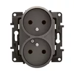 NOWE NILOE - GN. 2X2P+Z, BP DO RAMEK WIELOKROTNYCH, ZAC. ŚR 16A - 250 V~ STALOWE