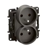NOWE NILOE - GN. 2X2P+Z, BP DO RAMEK WIELOKROTNYCH, ZAC. ŚR 16A - 250 V~ STALOWE