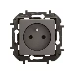 NOWE NILOE - GNIAZDO 2P+Z Z PRZESŁONĄ, ZACISKI ŚRUBOWE 16 A - 250 V~ STALOWE