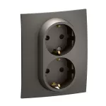 NOWE NILOE - GN SCH 2X2P+Z MONOBLOK Z PRZESŁONĄ ZAC AUTO 16A - 250V~ STALOWE