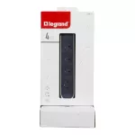 PRZEDŁUŻACZ PIONOWY, OBROTOWY, 4X2P+Z, Z OGRANICZNIKIEM PRZEPIĘĆ, Z PRZEWODEM 2.0 METRA 3X1.5 MM2 - BIAŁY/GRAFITOWY, Legrand