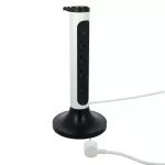 PRZEDŁUŻACZ PIONOWY, OBROTOWY, 4X2P+Z, Z OGRANICZNIKIEM PRZEPIĘĆ, Z PRZEWODEM 2.0 METRA 3X1.5 MM2 - BIAŁY/GRAFITOWY, Legrand