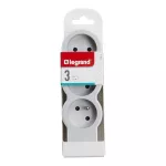 PRZEDŁUŻACZ STANDARD 3X2P+Z, BEZ PRZEWODU (WIELOGNIAZDOWY BLOK PRZENOŚNY) - BIAŁY/JASNOSZARY, Legrand