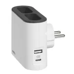ROZGAŁĘŹNIK 2X2P, USB A+C - BIAŁY/GRAFITOWY, Legrand