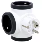 ROZGAŁĘŹNIK OBROTOWY 3X2P+Z - BIAŁY/GRAFITOWY, Legrand