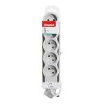 PRZEDŁUŻACZ STANDARD 5X2P+Z, Z PRZEWODEM 1.5 METRA 3X1.0 MM2 - BIAŁY/JASNOSZARY, Legrand