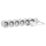 PRZEDŁUŻACZ STANDARD 6X2P+Z, Z PRZEWODEM 1.5 METRA 3X1.0 MM2 - BIAŁY/JASNOSZARY, Legrand