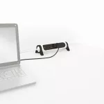 PRZEDŁUŻACZ PREMIUM, OBROTOWY, 3X2P+Z, Z PRZEWODEM 1.5 METRA 3X1.0 MM2 - BIAŁY/GRAFITOWY, Legrand