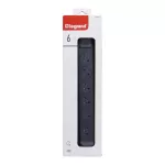 PRZEDŁUŻACZ PREMIUM, OBROTOWY, 6X2P+Z, Z PRZEWODEM 3.0 METRA 3X1.5 MM2 - CZARNY/GRAFITOWY, Legrand
