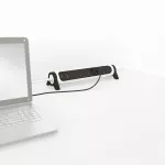 PRZEDŁUŻACZ PREMIUM, OBROTOWY, 4X2P+Z, Z OGRANICZNIKIEM PRZEPIĘĆ, Z PRZEWODEM 1.5 METRA 3X1.0 MM2 - BIAŁY/GRAFITOWY, Legrand