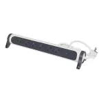 PRZEDŁUŻACZ PREMIUM, OBROTOWY, 6X2P+Z, Z OGRANICZNIKIEM PRZEPIĘĆ, Z PRZEWODEM 1.5 METRA 3X1.0 MM2 - BIAŁY/GRAFITOWY, Legrand