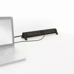 PRZEDŁUŻACZ PREMIUM, OBROTOWY, 6X2P+Z, Z OGRANICZNIKIEM PRZEPIĘĆ, Z PRZEWODEM 1.5 METRA 3X1.0 MM2 - CZARNY/GRAFITOWY, Legrand