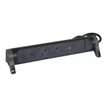 PRZEDŁUŻACZ PREMIUM, OBROTOWY, 3X2P+Z, USB A+C, Z OGRANICZNIKIEM PRZEPIĘĆ, Z PRZEWODEM 1.5 METRA 3X1.0 MM2 - CZARNY/GRAFITOWY, Legrand
