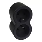 ROZGAŁĘŹNIK 2X2P+Z FRONTOWE - CZARNY/GRAFITOWY, Legrand