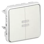PLEXO55 ŁĄCZNIK SCHODOWY PODŚWIETLANY BIAŁY/ECRU 10AX-250V~, Legrand