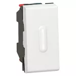 MOSAIC ŁĄCZNIK SCHODOWY - 1 MODUŁ BIAŁY Z MOŻLIWOŚCIĄ PODŚWIETLENIA 10AX-250V~, Legrand