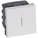 MOSAIC ŁĄCZNIK SCHODOWY - 2 MODUŁY BIAŁY Z MOŻLIWOŚCIĄ PODŚWIETLENIA 16AX-250V~, Legrand